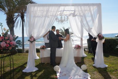 Romatic Blessing ceremony for 2 people an elopment wedding in Marbella F11